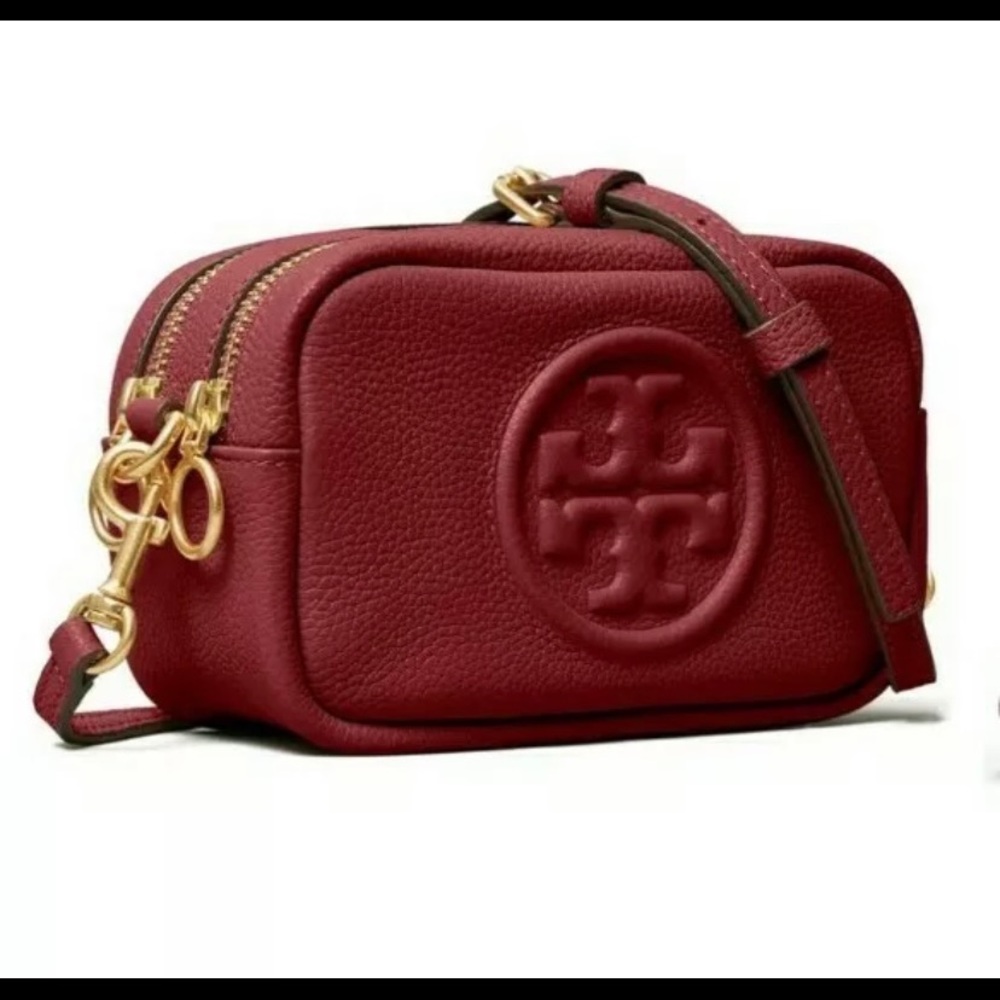 Perry Bombe Leather Crossbody Bag